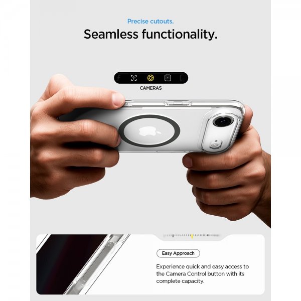 Spigen iPhone Air Skal Ultra Hybrid MagFit Clear Graphite