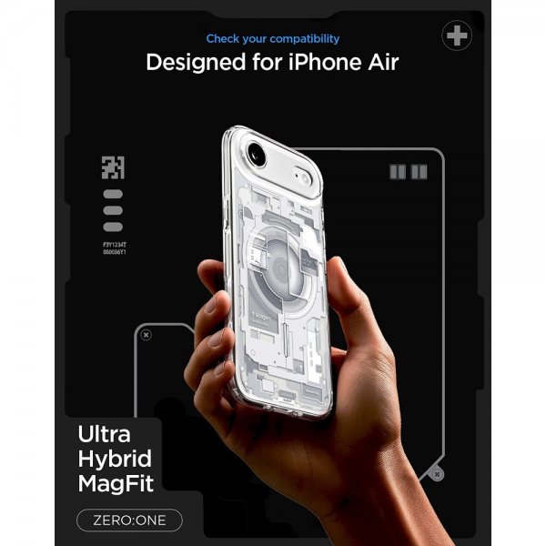 Spigen iPhone Air Skal Ultra Hybrid Zero One MagFit Vit