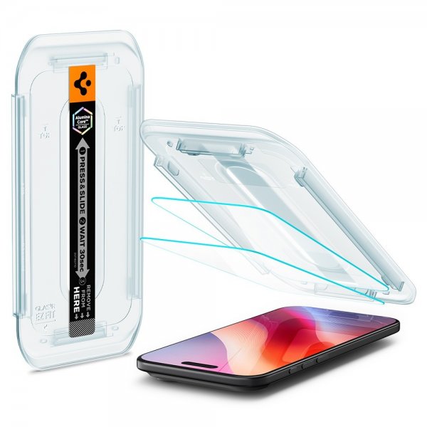 Spigen iPhone Air Skärmskydd GLAS.tR EZ Fit 2-pack