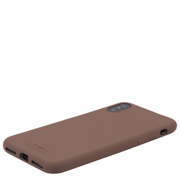 holdit iPhone X/Xs Skal Silikon Dark Brown
