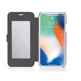 Pipetto iPhone XR Slim Wallet Mirror Fodral Svart Roseguld