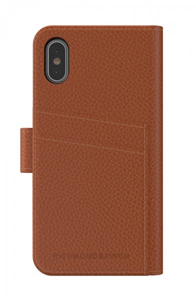 Richmond & Finch iPhone X/Xs Fodral Wallet Löstagbart skal Brun