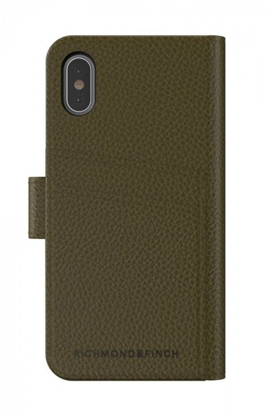 Richmond & Finch iPhone X/Xs Fodral Wallet Löstagbart skal Emerald Green