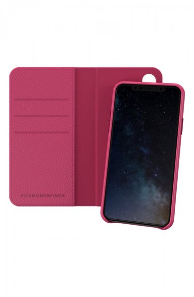 Richmond & Finch iPhone X/Xs Fodral Wallet Löstagbart skal Rosa