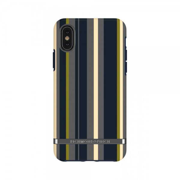 Richmond & Finch iPhone X/Xs Skal Navy Stripes