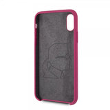 Karl Lagerfeld iPhone X/Xs Skal Silikon Lagerfeld Guld Logo Magenta