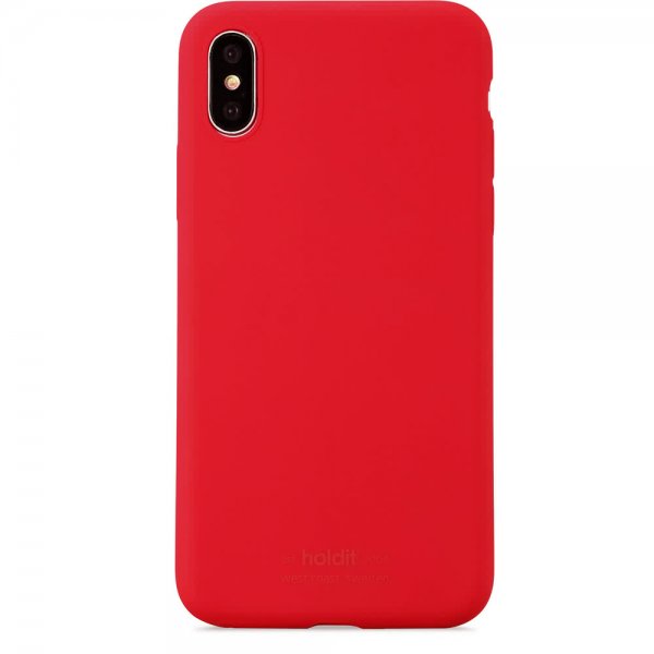 holdit iPhone X/Xs Skal Silikon Ruby Red