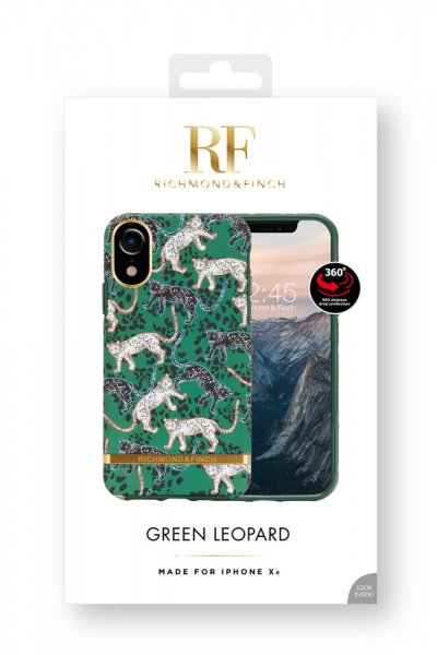 Richmond & Finch iPhone Xr Skal Green Leopard