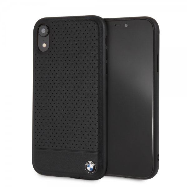 BMW iPhone Xr Skal Logo Perforerad Svart