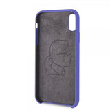 Karl Lagerfeld iPhone Xr Skal Silikon Lagerfeld Guld Logo Lila