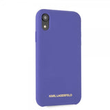 Karl Lagerfeld iPhone Xr Skal Silikon Lagerfeld Guld Logo Lila
