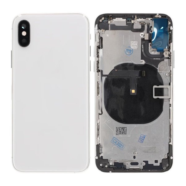 iPhone XS Baksida med Komplett Ram Premium - Silver
