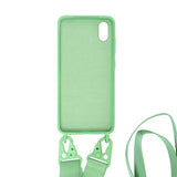 iPhone Xs Max Skal Silikon med Halsband Grön
