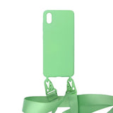 iPhone Xs Max Skal Silikon med Halsband Grön