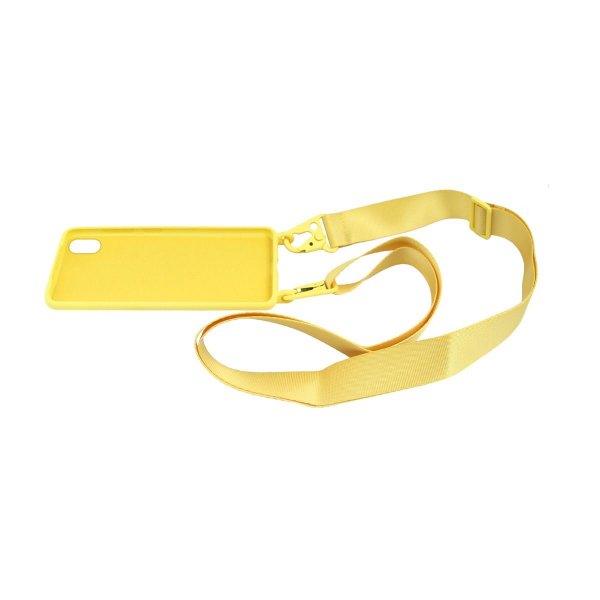 iPhone Xs Max Skal Silikon med Halsband Gul