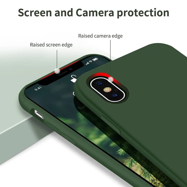 Rvelon iPhone X/iPhone Xs Skal Silikon Grön