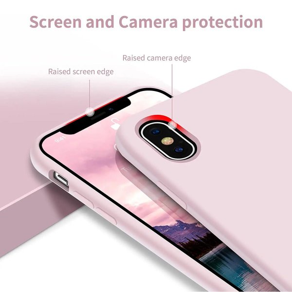 Rvelon iPhone X/iPhone Xs Skal Silikon Sandrosa