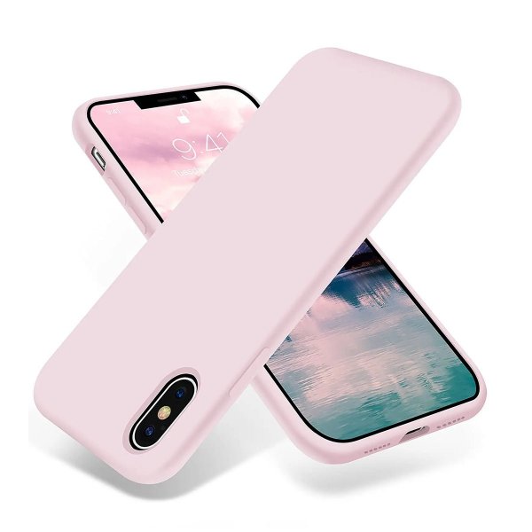Rvelon iPhone X/iPhone Xs Skal Silikon Sandrosa
