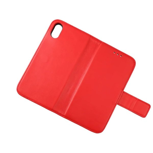 Rvelon iPhone X/iPhone Xs Fodral Äkta Läder Röd