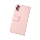 Rvelon iPhone X/iPhone Xs Fodral Äkta Läder Rosa