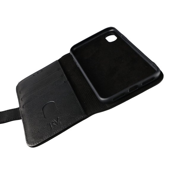 Rvelon iPhone X/iPhone Xs Fodral Äkta Läder Svart