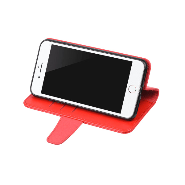iPhone X/iPhone Xs Fodral Utfällbart Kortfack Röd