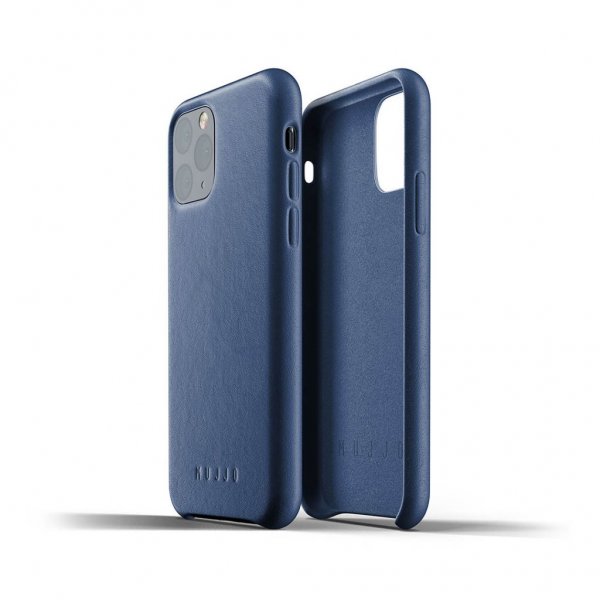 Mujjo iPhone 11 Pro Skal Full Leather Case Monaco Blue