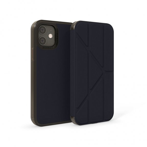 Pipetto Origami Folio för iPhone 12/12 Pro Mörkblå
