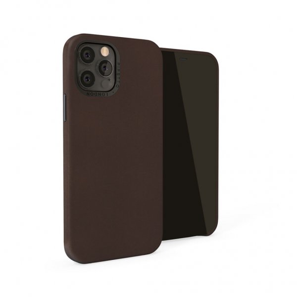 Pipetto Magnetic Leather Case för iPhone 12/12 Pro Brun