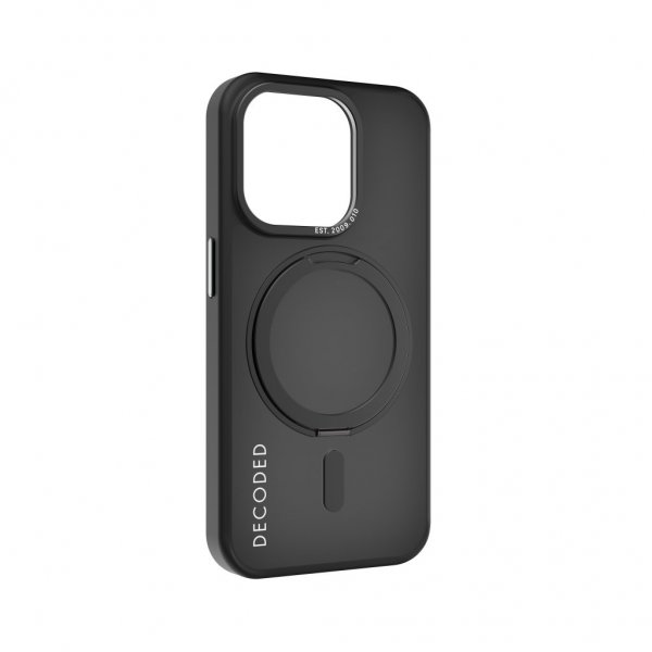 Decoded iPhone 15 Pro Skal Recycled Plastic Transparant Loop Stand Back Cover Svart