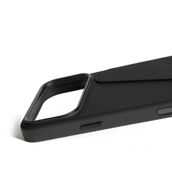 Mujjo iPhone 17 Pro Max Skal Full Leather Wallet Case MagSafe Svart