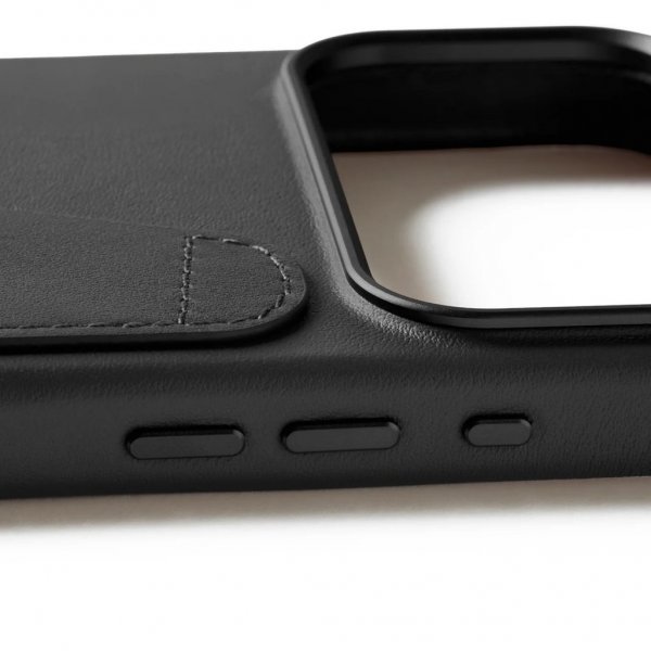 Mujjo iPhone 17 Pro Max Skal Full Leather Wallet Case MagSafe Svart