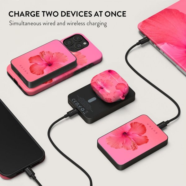 Burga Powerbank MagSafe 5000 mAh Island Girl Metallgrå