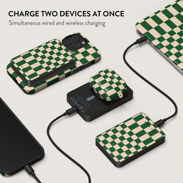 Burga Powerbank MagSafe 5000 mAh Ivy League Metallgrå