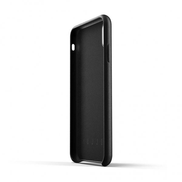 Mujjo iPhone Xs Max Skal Full Leather Case Svart