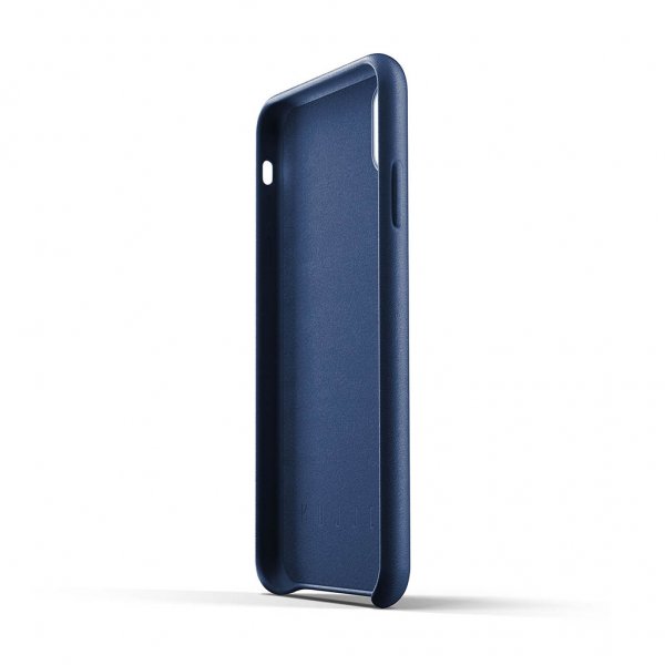 Mujjo iPhone Xs Max Skal Full Leather Case Monaco Blue