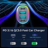 Joyroom Billaddare JR-CL29 70W 4 Port Car Charger