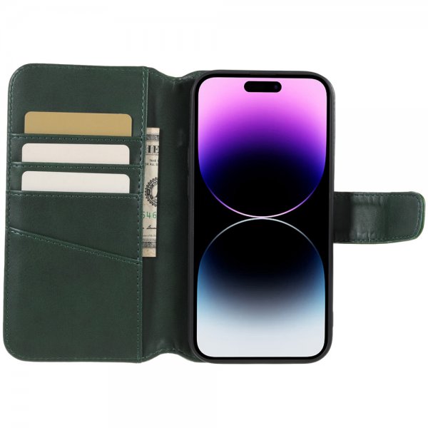 Nordic Covers iPhone 14 Pro Max Fodral Essential Leather Juniper Green