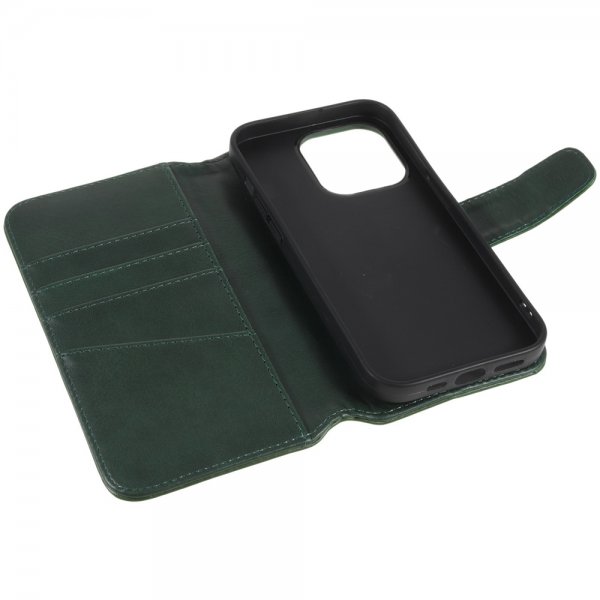 Nordic Covers iPhone 14 Pro Max Fodral Essential Leather Juniper Green