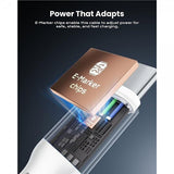 iOttie Kabel 100W Retractable USB-C 2-pack Vit