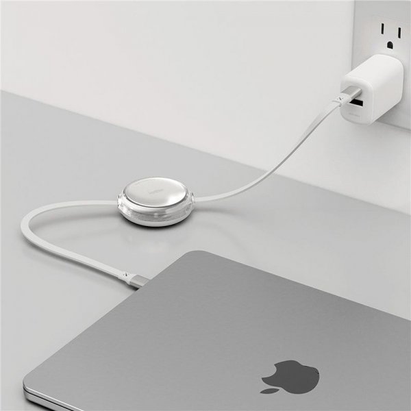 iOttie Kabel 100W Retractable USB-C 2-pack Vit