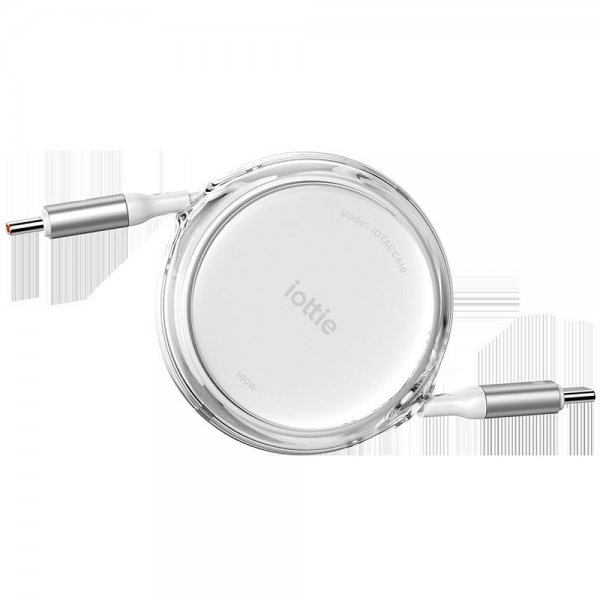 iOttie Kabel 100W Retractable USB-C 2-pack Vit
