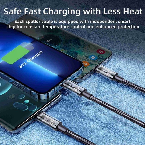 Joyroom Kabel 3-in-1 Fast Charging Cable 1.2m Blå
