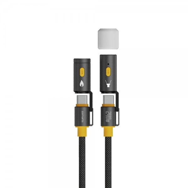4smarts Kabel 3in1 USB-C Set Explorer 240W 1.5m Svart