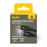 Aqiila Kabel Cablebird CB11 USB-C till USB-C 240W 1m Svart