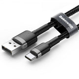Baseus Kabel Cafule Cable USB-A/USB-C 3m Grå Svart