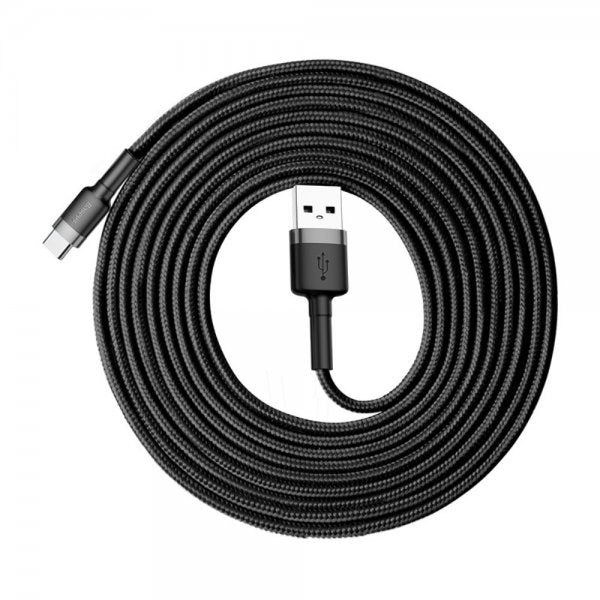 Baseus Kabel Cafule Cable USB-A/USB-C 3m Grå Svart
