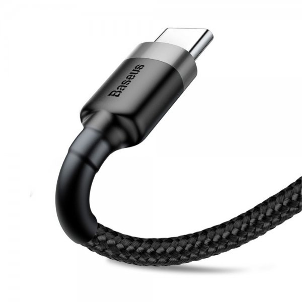 Baseus Kabel Cafule Cable USB-A/USB-C 3m Grå Svart
