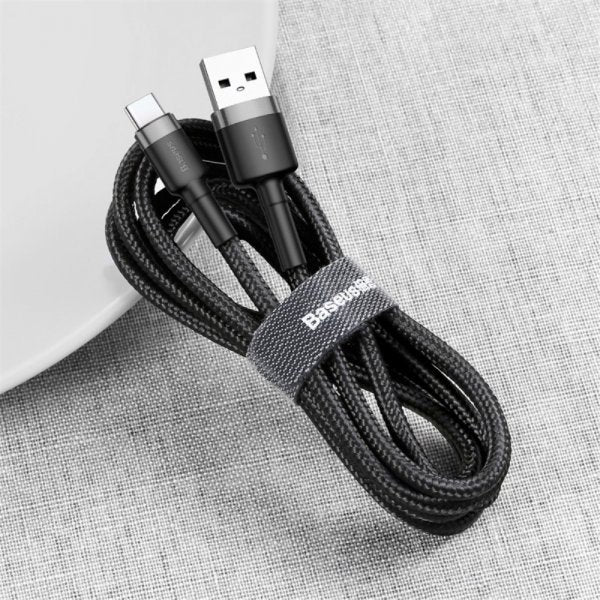 Baseus Kabel Cafule Cable USB-A/USB-C 3m Grå Svart