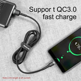 Baseus Kabel Cafule Cable USB-A/USB-C 3m Grå Svart
